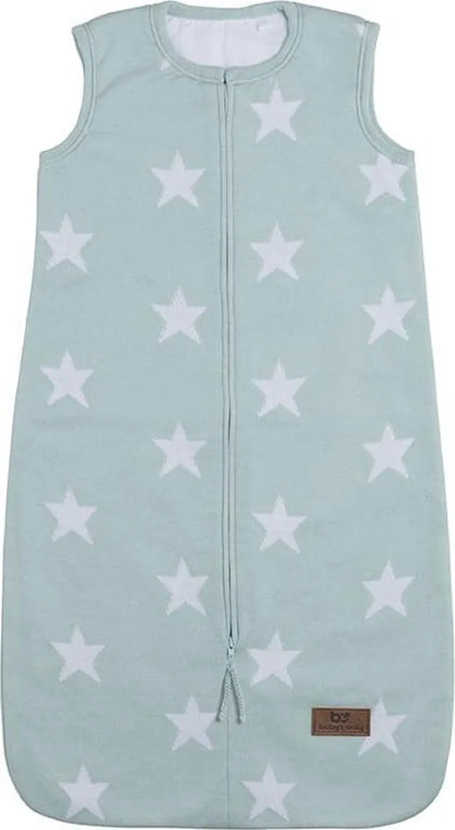 Gebreide baby slaapzak Star - Mint/Wit - 90 cm - 6-18 maanden - 4 seizoenen by Baby's Only in Mint – product photo