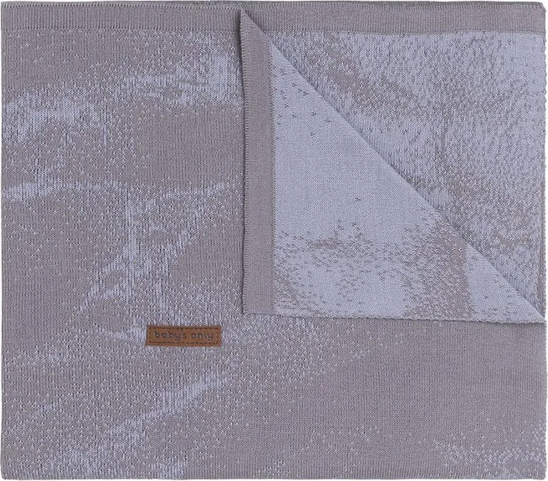 Gebreide ledikantdeken - Baby deken Marble - Cool Grey/Lila by Baby's Only in Cool Grey – product photo
