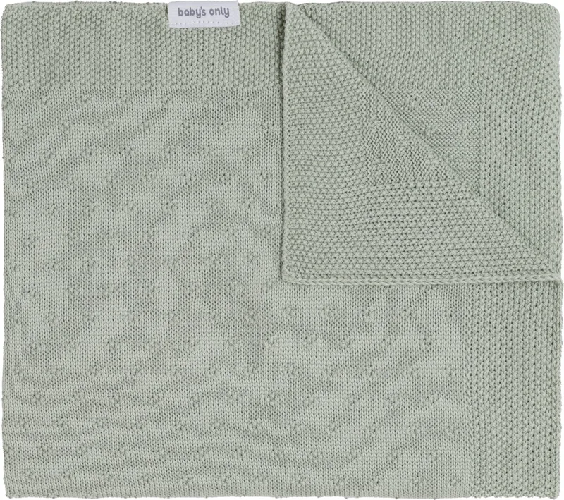 Gebreide ledikantdeken - Baby deken Mood - Dekentje voor jongens en meisjes - 100x135 cm by Baby's Only in Laurel Green – product photo