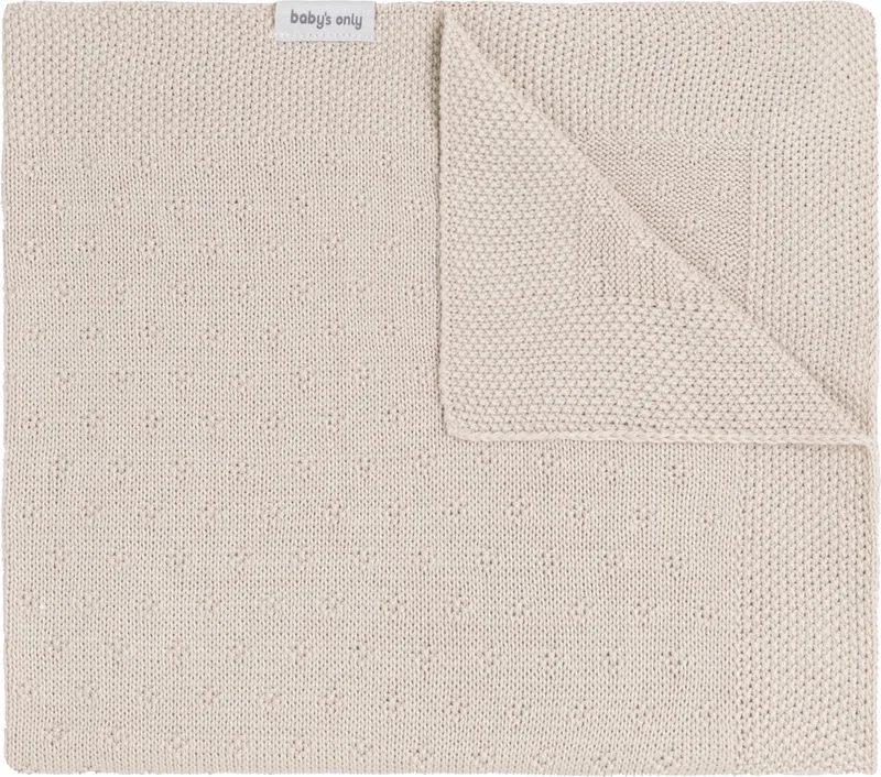 Gebreide ledikantdeken - Baby deken Mood - Dekentje voor jongens en meisjes - 100x135 cm de Baby's Only en Warm Linen – photo produit