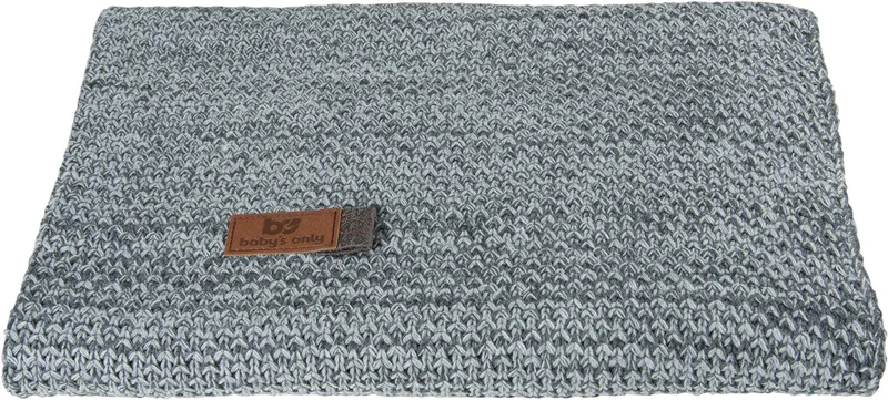 Gebreide ledikantdeken - Baby deken River - Antraciet/Grijs Mêlee by Baby's Only in Anthracite – product photo