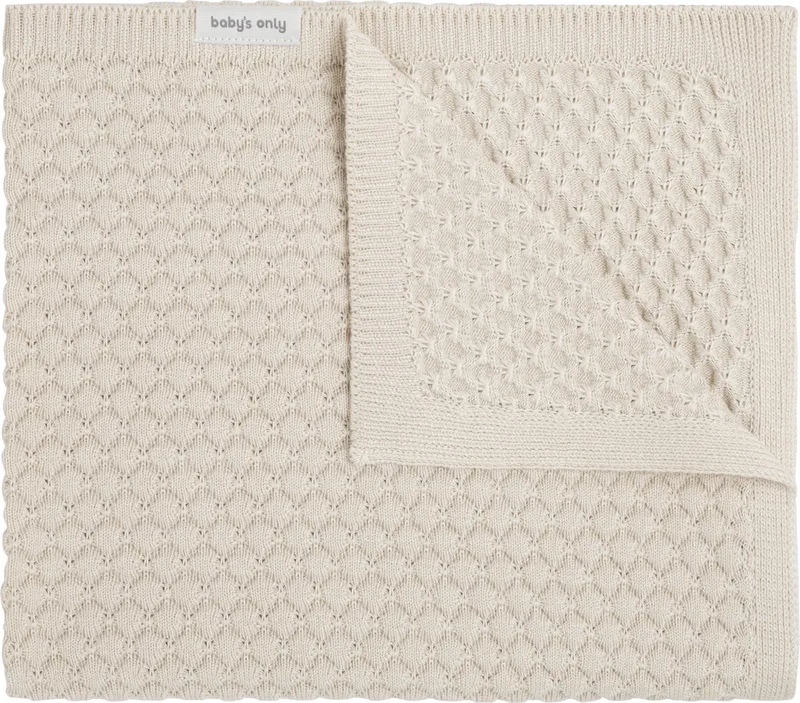 Gebreide ledikantdeken - Baby deken Sky-Chunky - Dekentje voor jongens en meisjes - 0.7 TOG - 100x135 cm by Baby's Only in Warm Linen – product photo