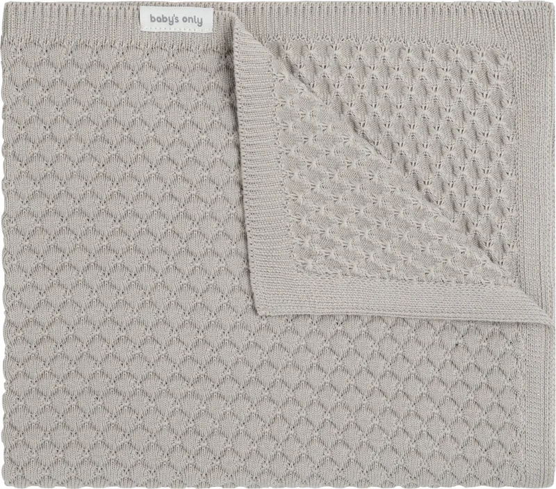 Gebreide ledikantdeken - Baby deken Sky-Chunky - Dekentje voor jongens en meisjes - 0.7 TOG - 100x135 cm by Baby's Only in Urban Taupe – product photo
