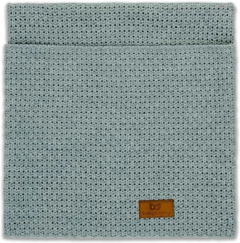 Gebreide ledikantdeken Robust - Baby deken Robust - Dekentje voor jongens en meisjes - Deken voor ledikant - 0.9 TOG - 100x135 cm by Baby's Only in Stonegreen – product photo