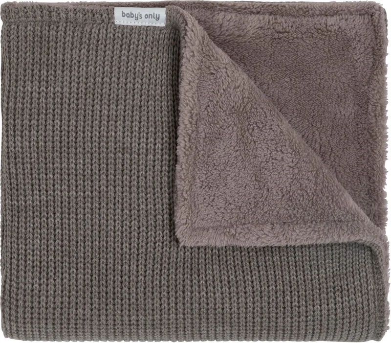 Gebreide ledikantdeken teddy - Baby deken Hope - Dekentje voor jongens en meisjes - 3.7 TOG - 100x135 cm - Herfst & winter deken de Baby's Only en Hazel Brown – photo produit