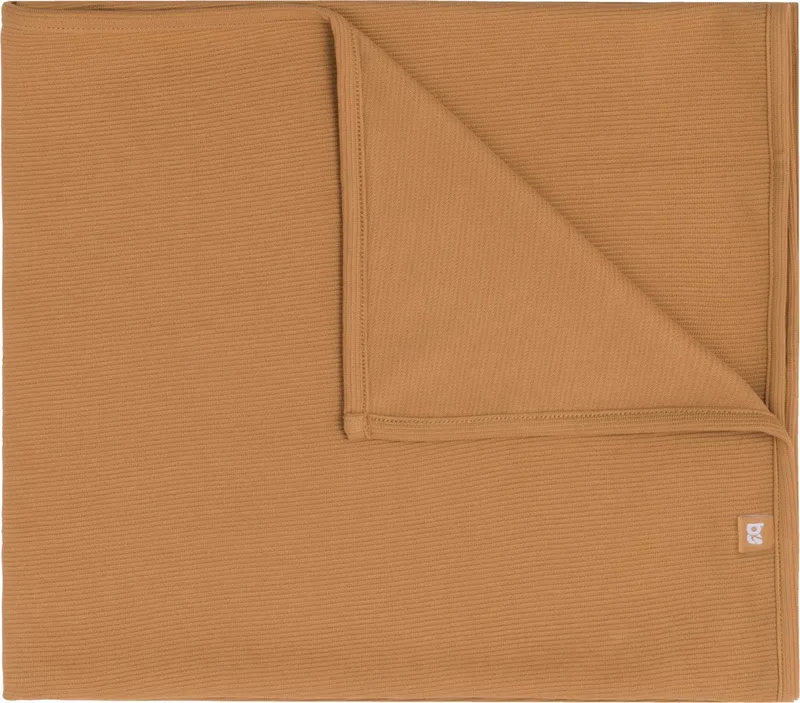 Gebreide wiegdeken - Baby deken Pure - Dekentje voor jongens en meisjes - 1.0 TOG - 70x95 cm - 100% ecologisch katoen by Baby's Only in Caramel – product photo