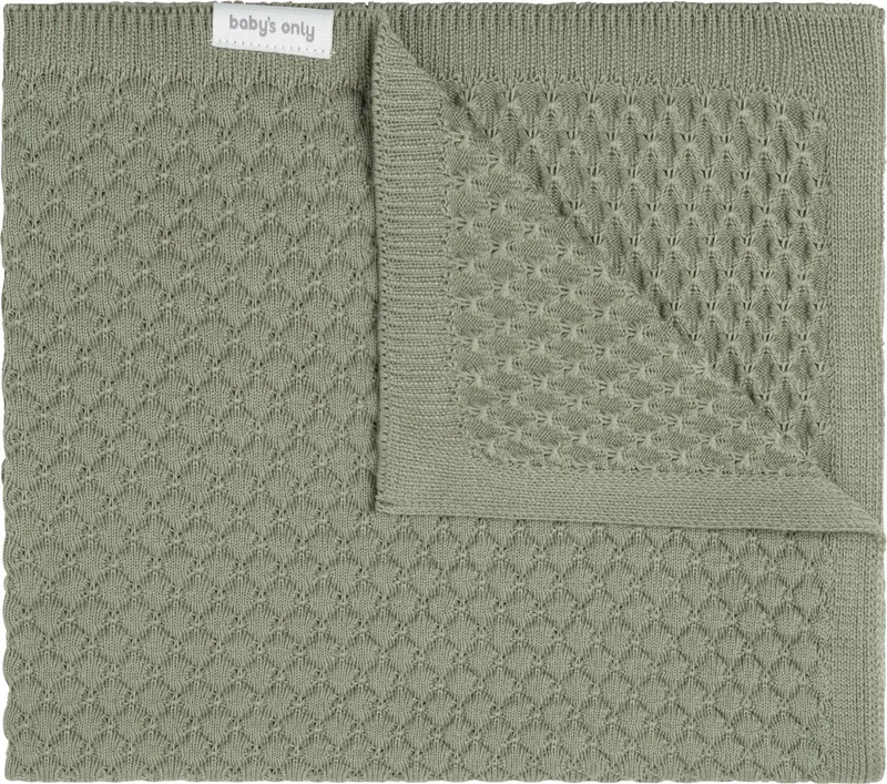Gebreide wiegdeken - Baby deken Sky-Chunky - Dekentje voor jongens en meisjes - 0.7 TOG - 70x95 cm de Baby's Only en Urban Green – photo produit