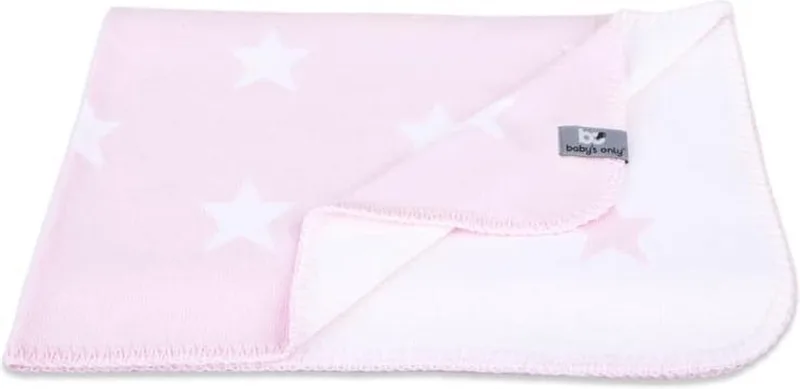 Gebreide wiegdeken - Baby deken Star - Baby Roze/Wit de Baby's Only en Baby Roze – photo produit