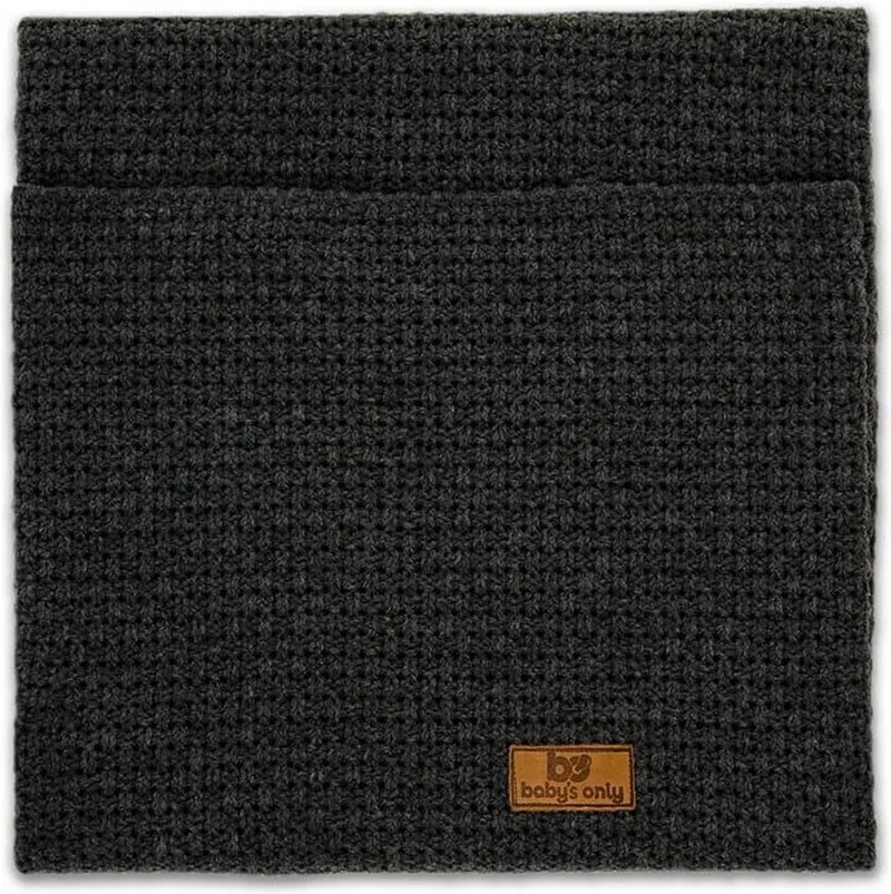 Gebreide wiegdeken Robust - Baby deken Robust - Dekentje voor jongens en meisjes - 0.9 TOG - 70x95 cm fra Baby's Only i Antracit – produktbillede