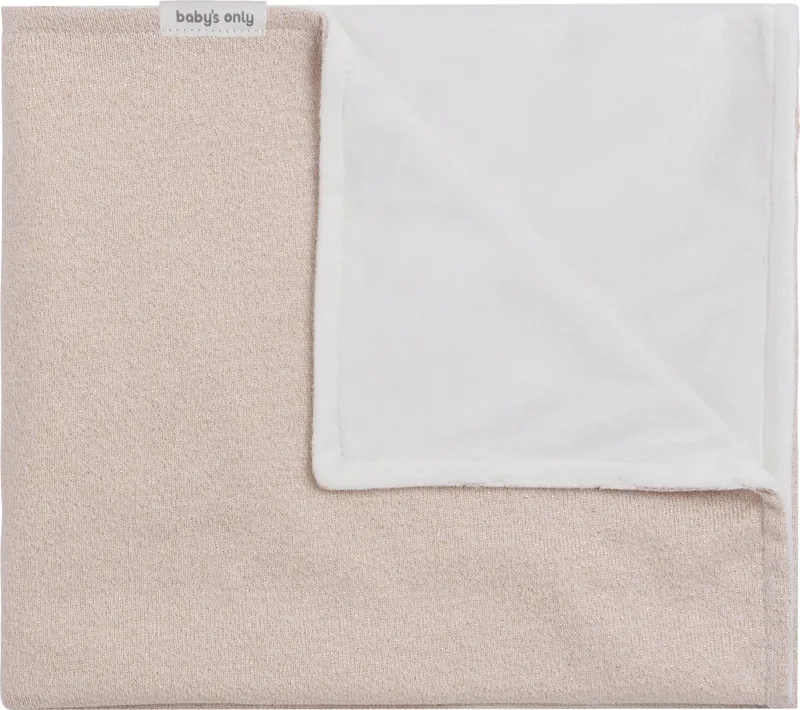 Gebreide wiegdeken soft - Baby deken Sparkle - Dekentje voor jongens en meisjes - 1.4 TOG - 70x95 cm - Met subtiel glittertje by Baby's Only in Goud-Ivoor Mêlee – product photo
