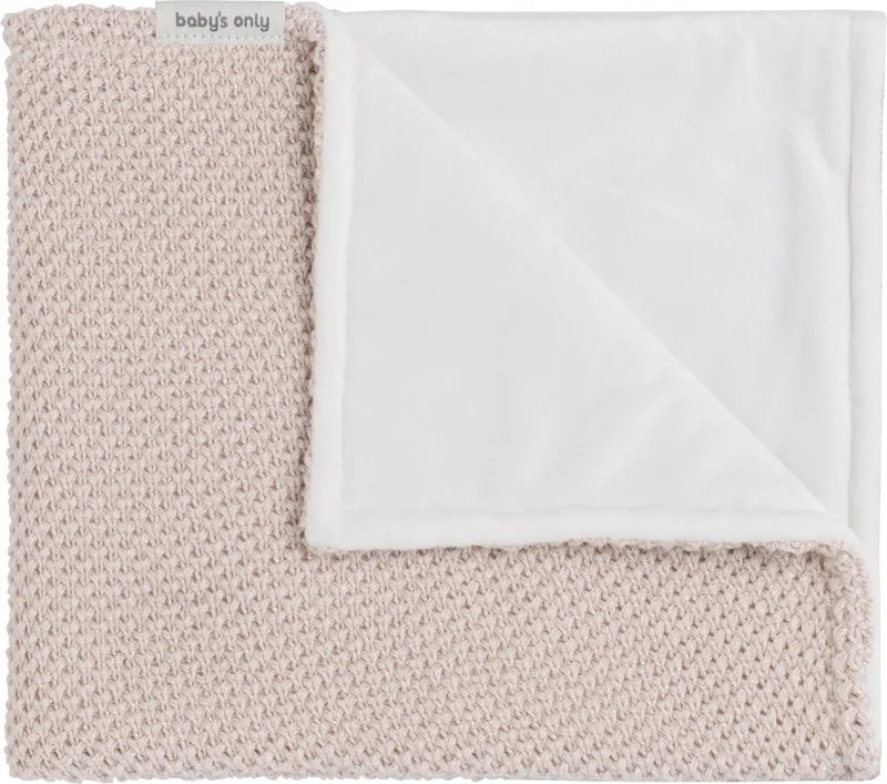 Gebreide wiegdeken soft - Baby deken Sparkle Flavor - Dekentje voor jongens en meisjes - 2.1 TOG - 70x95 cm - Met subtiel glittertje by Baby's Only in Goud-Ivoor Mêlee – product photo
