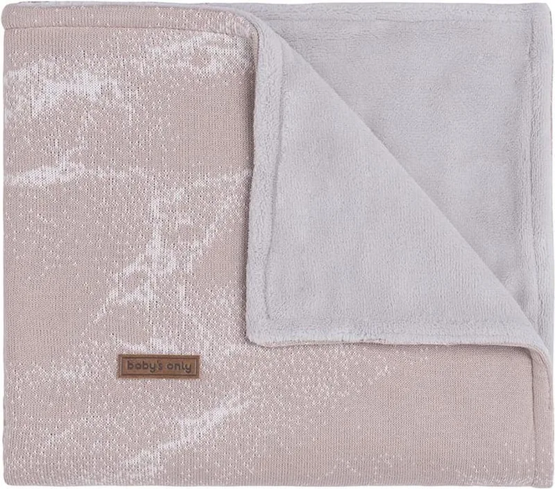 Gebreide wiegdeken teddy - Baby deken Marble - Oud Roze/Classic Roze by Baby's Only in Oud Roze – product photo