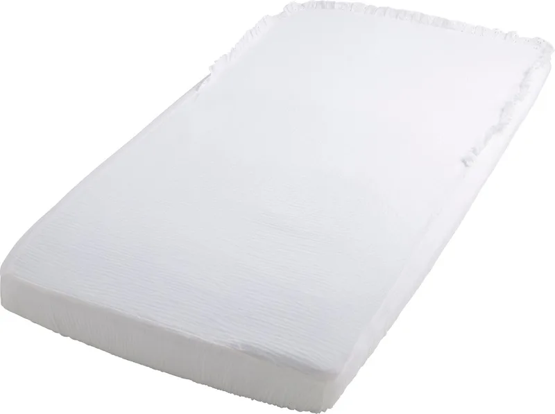 Hoeslaken Calm - Hoeslaken ledikant - Hoeslaken babybed - Baby hoeslaken - Superzachte Katoen - 60x120 cm - 100% katoen de Baby's Only en Blanc – photo produit