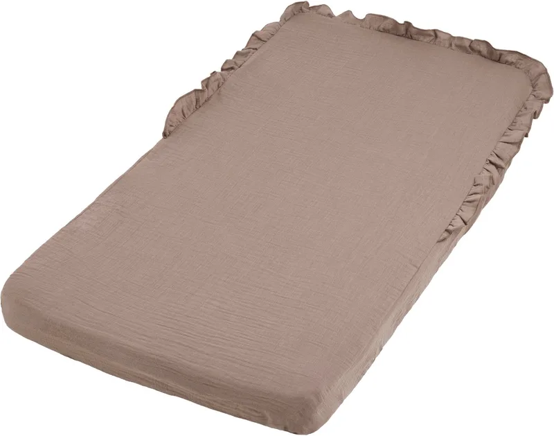 Hoeslaken Calm - Hoeslaken ledikant - Hoeslaken babybed - Baby hoeslaken - Superzachte Katoen - 60x120 cm - 100% katoen by Baby's Only in Clay – product photo