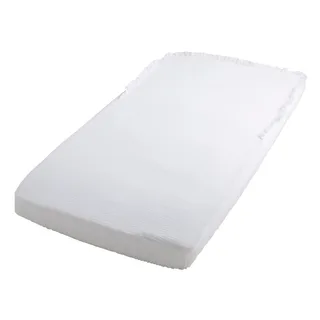Hoeslaken Calm - Hoeslaken ledikant - Hoeslaken babybed - Baby hoeslaken - Superzachte Katoen - 60x120 cm - 100% katoen by Baby's Only in White – product photo 2 of 4