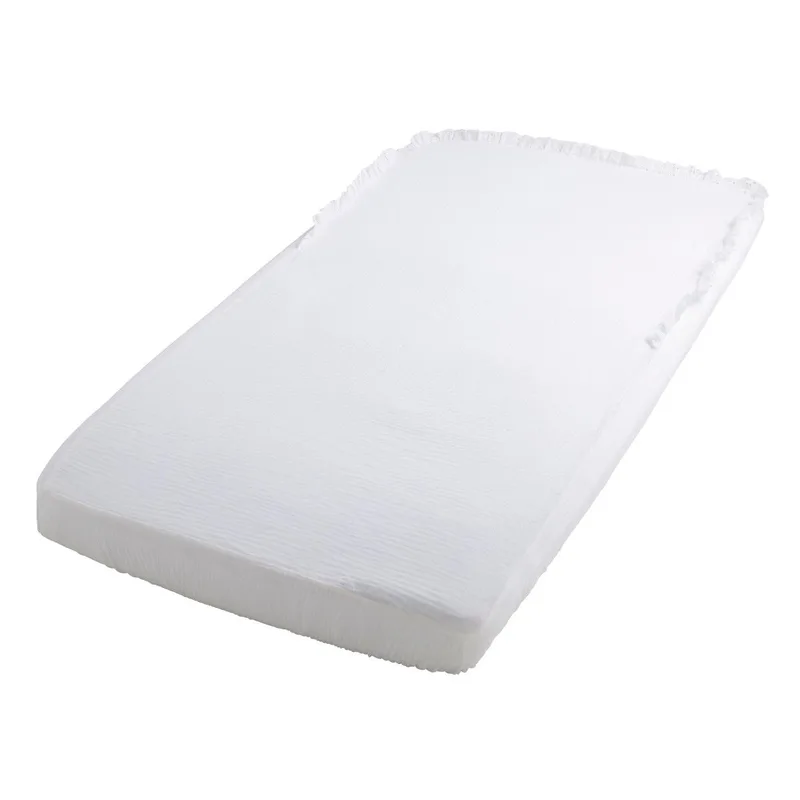 Hoeslaken Calm - Hoeslaken ledikant - Hoeslaken babybed - Baby hoeslaken - Superzachte Katoen - 60x120 cm - 100% katoen by Baby's Only in White – product photo 2 of 4