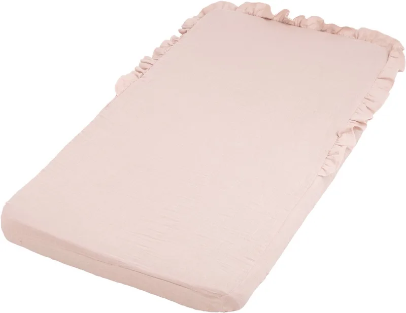 Hoeslaken Calm - Hoeslaken wieg - Hoeslaken babybed - Baby hoeslaken - Superzachte Katoen - 40x80 cm - 100% katoen by Baby's Only in Oud Roze – product photo