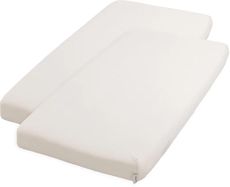 Hoeslaken Tender - Hoeslaken ledikant - Hoeslaken babybed - Jersey Hoeslaken - Superzachte Katoen - 2-pack - 60x120 cm - 100% prewashed cotton by Baby's Only in Linen – product photo