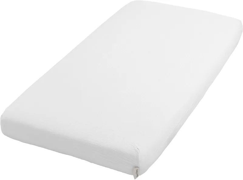 Hoeslaken Tender - Hoeslaken wieg - Jersey Hoeslaken - Superzachte Katoen - 40x80 cm - 100% prewashed cotton från Baby's Only i Vit – produktbild