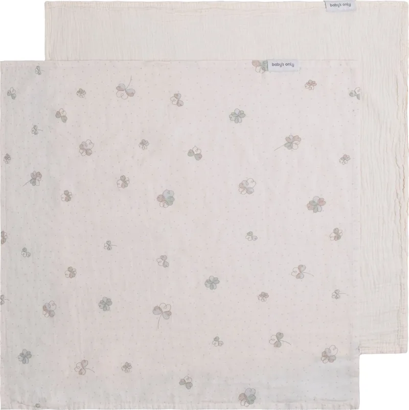 Hydrofiele doek Tender - Swaddles voor baby - Inbakerdoek - Hydrofiele luier - Mousseline - Linen/Clover - 115x115 cm - 2-pack - 100% prewashed katoen by Baby's Only in Linen – product photo