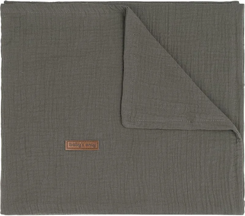 Ledikantdeken - Baby deken Breeze - Dekentje voor jongens en meisjes - 0.6 TOG - 100x135 cm - 100% katoen by Baby's Only in Khaki – product photo