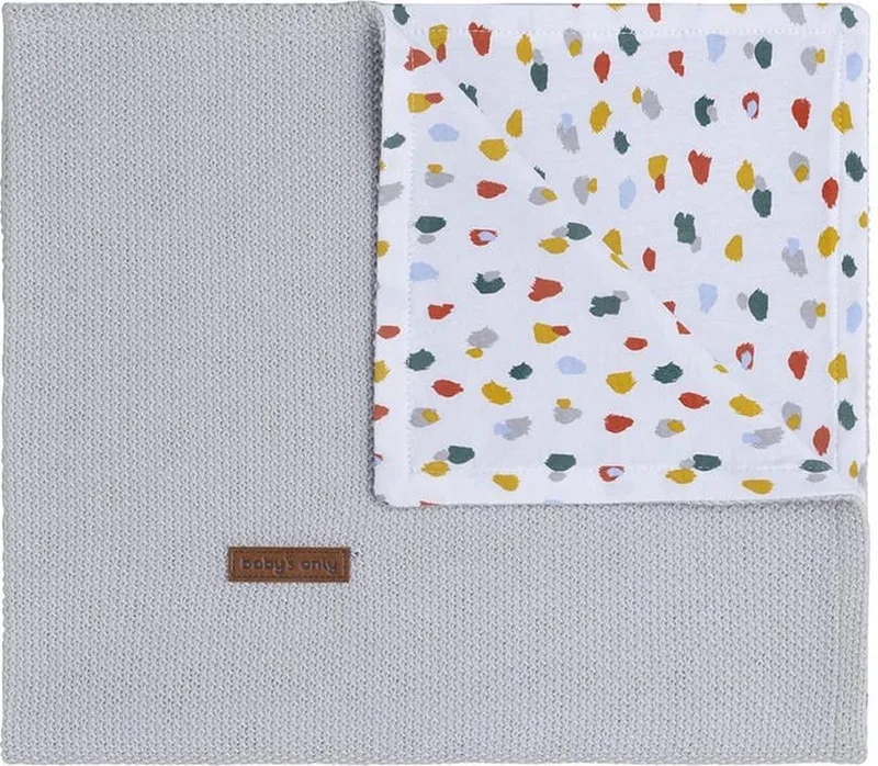 Ledikantdeken - Baby deken Leaf de Baby's Only en Zilvergrijs – photo produit