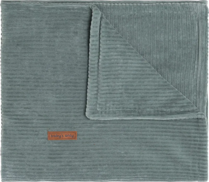 Ledikantdeken - Baby deken Sense - Dekentje voor jongens en meisjes - 1.6 TOG - 100x135 cm - Zachte rib corduroy stof by Baby's Only in Zeegroen – product photo