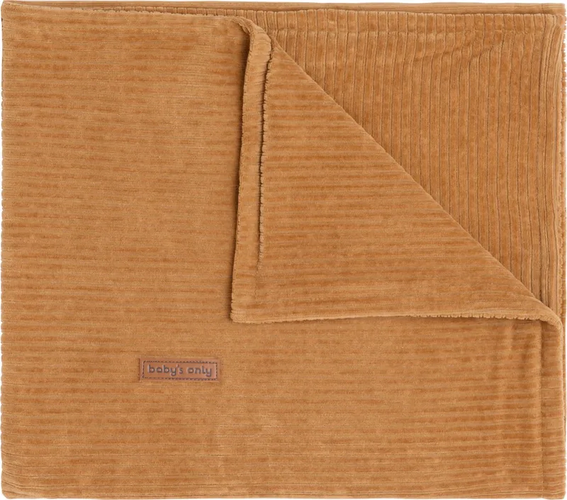 Ledikantdeken - Baby deken Sense - Dekentje voor jongens en meisjes - 1.6 TOG - 100x135 cm - Zachte rib corduroy stof by Baby's Only in Caramel – product photo