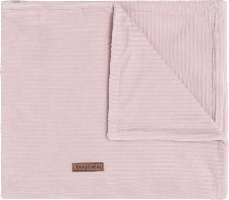 Ledikantdeken - Baby deken Sense - Dekentje voor meisjes - 1.6 TOG - 100x135 cm - Zachte rib corduroy stof från Baby's Only i Oud Roze – produktbild