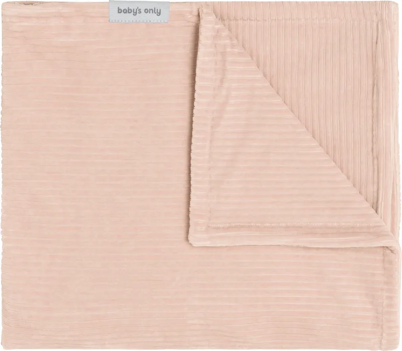 Ledikantdeken - Baby deken Sense - Dekentje voor meisjes - 1.6 TOG - 100x135 cm - Zachte rib corduroy stof van Baby's Only in Peach – productfoto
