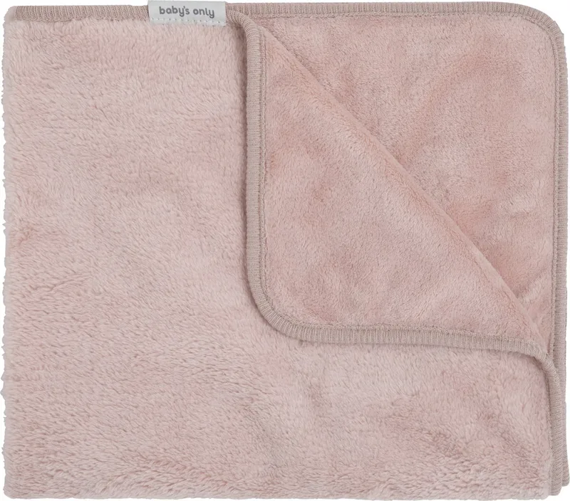 Ledikantdeken gemaakt van teddystof - Baby deken Cozy - Dekentje voor meisjes - 2.0 TOG - 100x135 cm - Superzacht en comfortabel by Baby's Only in Oud Roze – product photo