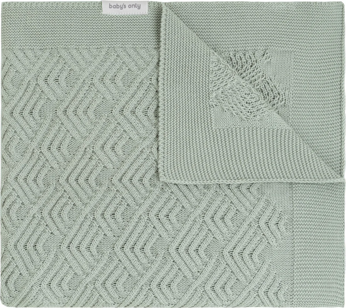 Ledikantdeken Sierra - 100x135 cm van Baby's Only in Laurel Green – productfoto