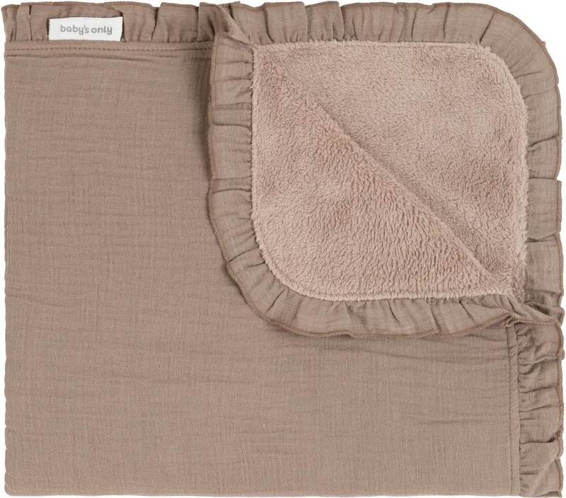 Ledikantdeken teddy - Baby deken Calm - Deken voor in de ledikant - Dekentje voor jongens & meisjes - 2.3 TOG - 4-seizoenen - 100x135 cm - Warm Linen - 100% katoen by Baby's Only in Clay – product photo