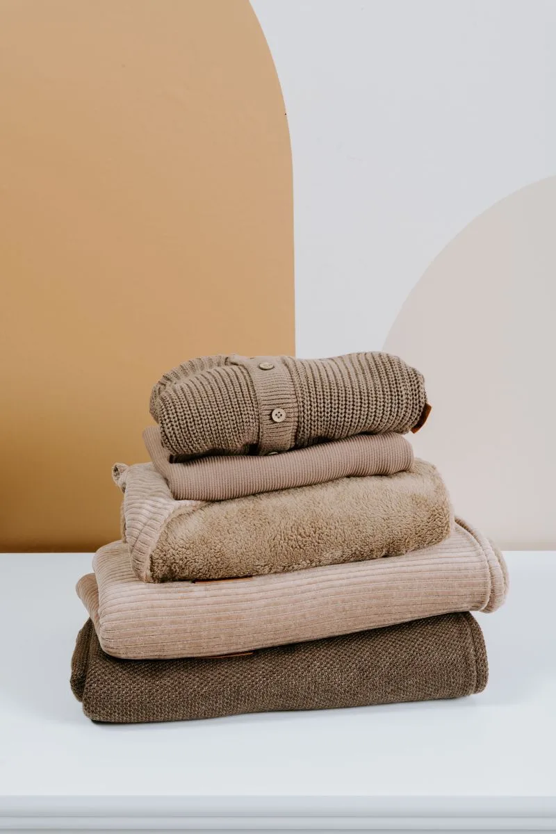 Ledikantdeken teddy - Baby deken Sense - Dekentje voor jongens en meisjes - 2.6 TOG - 100x135 cm - Rib corduroy stof - Herfst & winter deken by Baby's Only in Clay – product photo 3 of 3