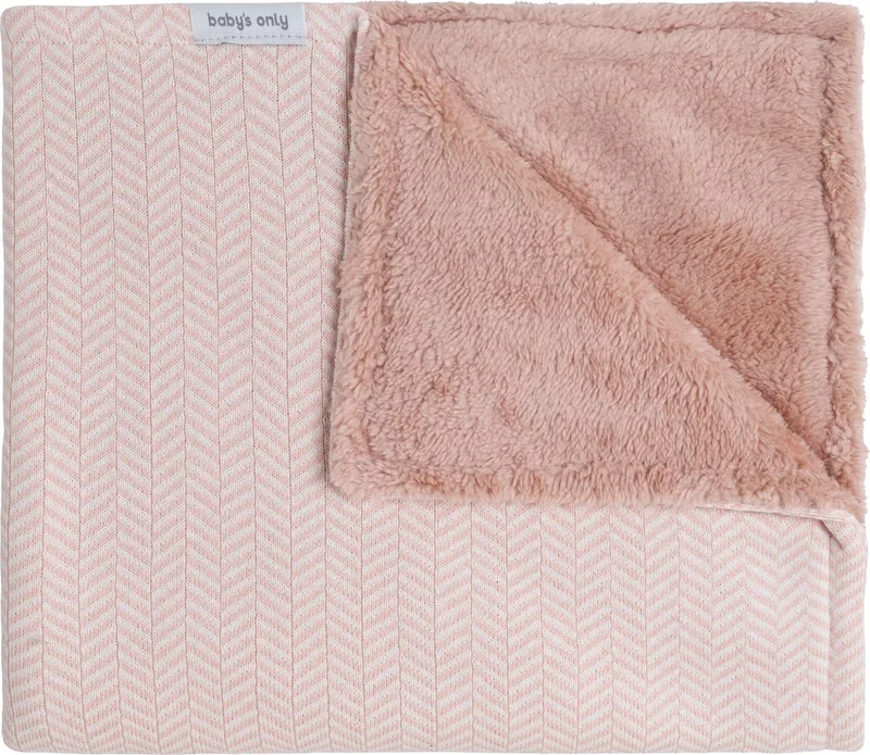 Ledikantdeken teddy Dawn - Blush/Ecru - 100x135 cm van Baby's Only in Blush – productfoto