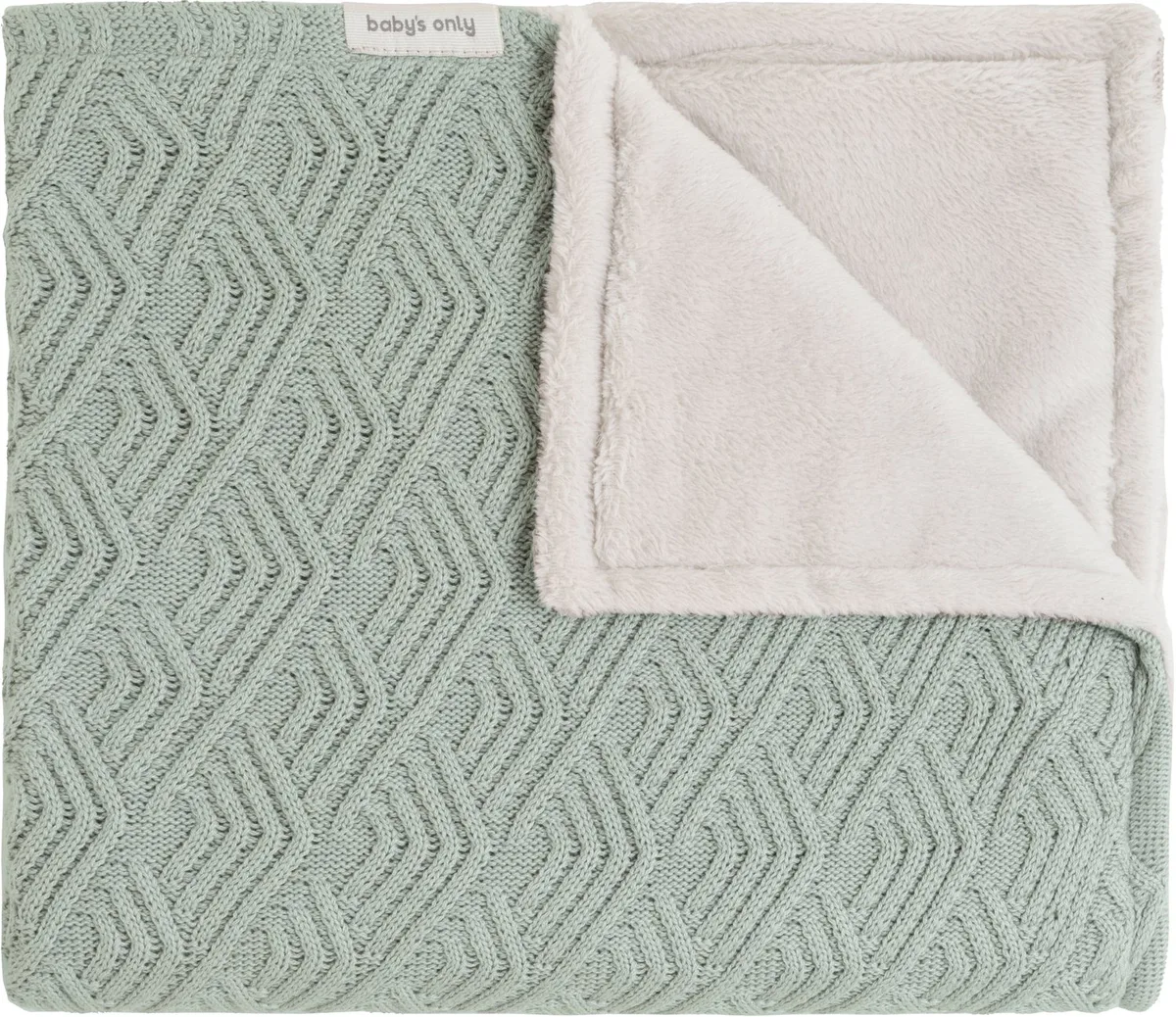 Ledikantdeken teddy Sierra - 100x135 cm van Baby's Only in Laurel Green – productfoto