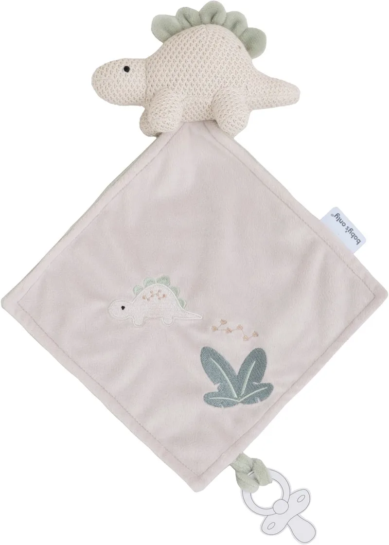 Name Baby's Only Baby Dino Knuffeldoekje Animals - Speendoekje voor jongens en meisjes - Speenknuffel - Fopspeendoekje - Laurel Green/Warm Linen de Baby's Only en Laurel Green – photo produit