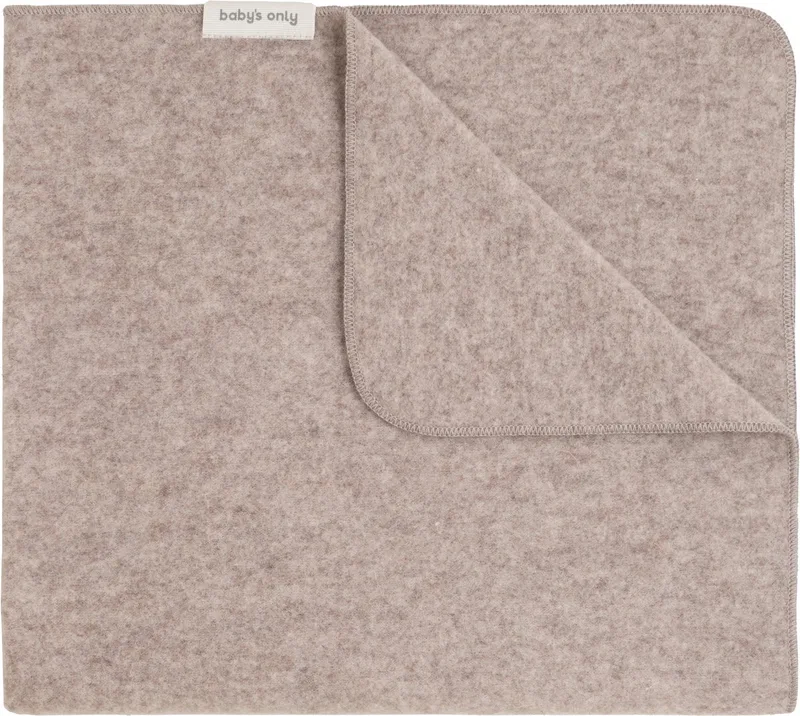 Newborn deken Merino Brushed Meadow - Babydeken gemaakt van 100% merinowol - Geschikt voor alle 4 de seizoenen - 65x75 cm by Baby's Only in Sand – product photo