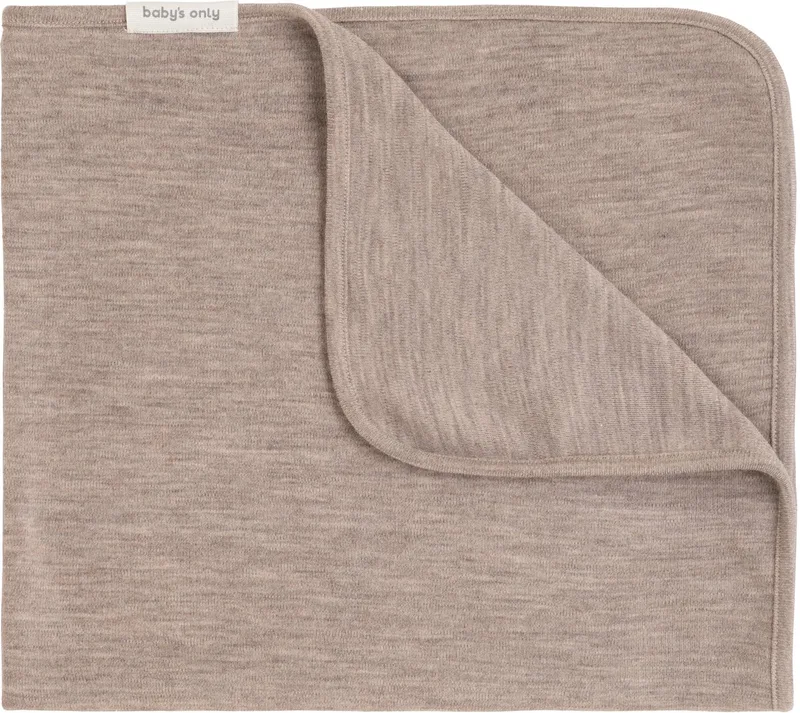 Newborn deken Merino Fine Meadow - Babydeken gemaakt van 100% merinowol - Geschikt voor alle 4 de seizoenen - 65x75 cm by Baby's Only in Sand – product photo