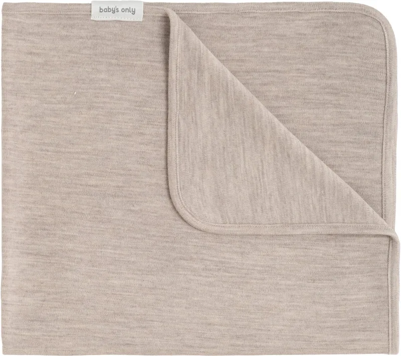 Newborn deken Merino Fine Meadow - Babydeken gemaakt van 100% merinowol - Geschikt voor alle 4 de seizoenen - 65x75 cm by Baby's Only in Ecru – product photo