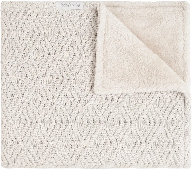 Sierra Ledikantdeken Teddy - Warm Linen by Baby's Only in Wit off white – product photo
