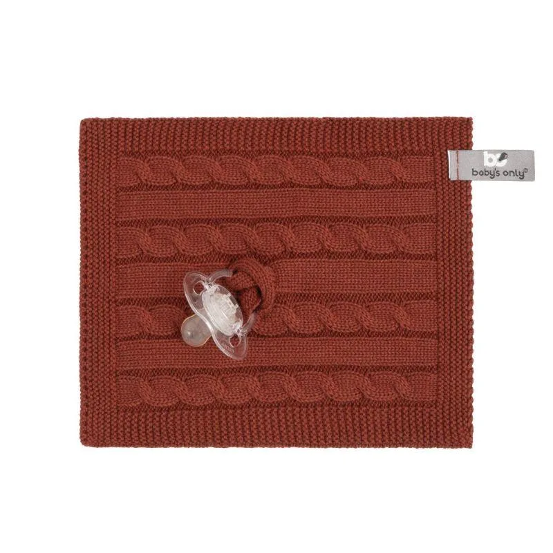 speendoekje Cable Classic Brique från Baby's Only – produktbild
