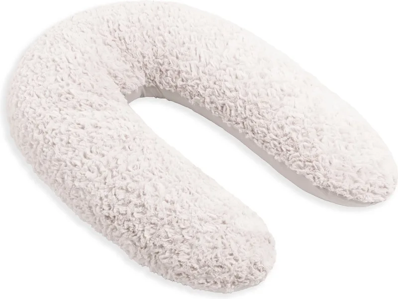 Voedingskussen Snow - Zwangerschapskussen - Zijslaapkussen - Lichaamskussen - Borstvoedingskussen - Zijligkussen - 160 cm - Extra zacht van Baby's Only in Wolwit – productfoto