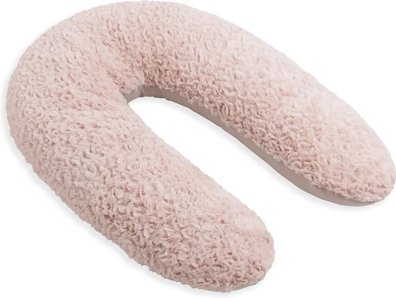 Voedingskussen Snow - Zwangerschapskussen - Zijslaapkussen - Lichaamskussen - Borstvoedingskussen - Zijligkussen - 160 cm - Extra zacht de Baby's Only en Oud Roze – photo produit