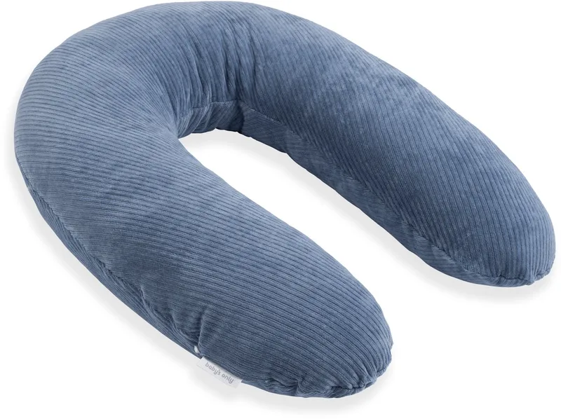 Voedingskussen - Zwangerschapskussen - Zijslaapkussen - Lichaamskussen Sense - 160 cm från Baby's Only i Vintage Blue – produktbild