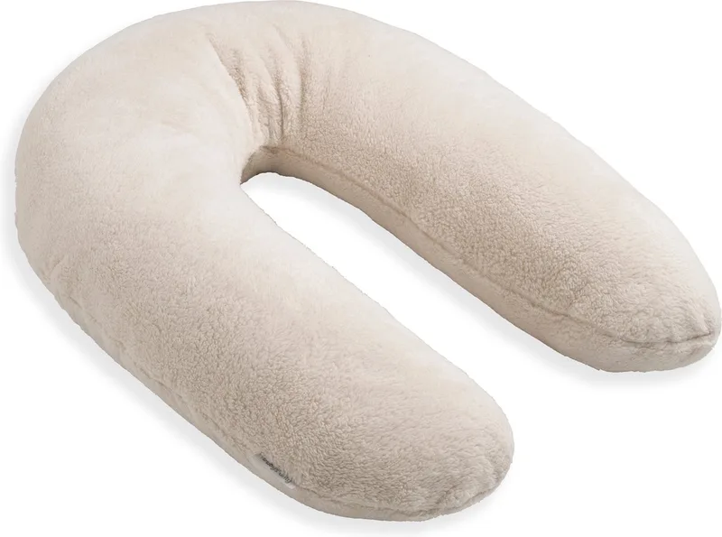 Voedingskussen - Zwangerschapskussen - Zijslaapkussen - Lichaamskussen Cozy - 160 cm - Extra zacht van Baby's Only in Warm Linen – productfoto