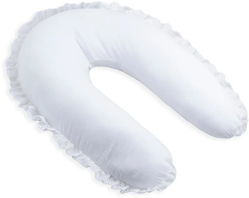 Voedingskussen - Zwangerschapskussen - Zijslaapkussen - Lichaamskussen Calm - 160 cm från Baby's Only i Vit – produktbild
