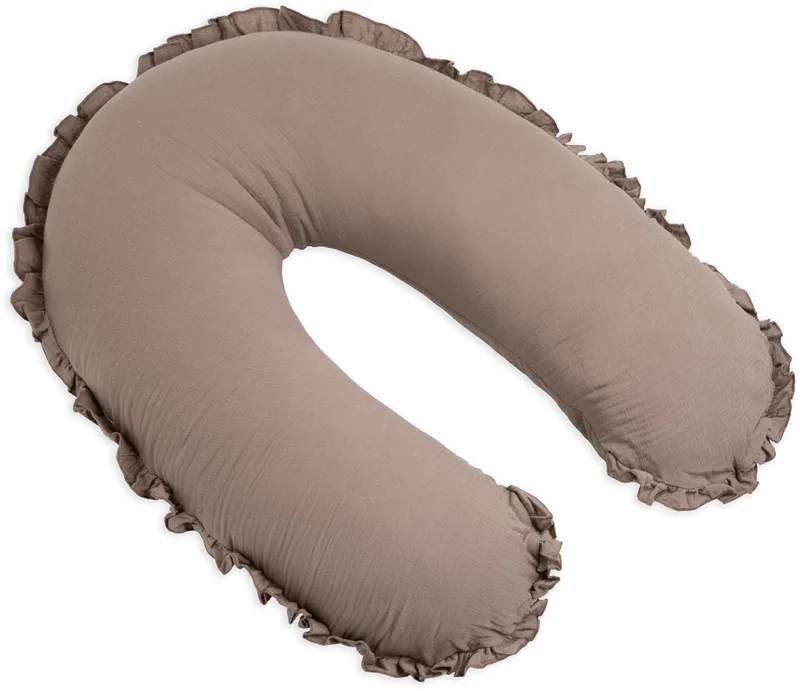Voedingskussen - Zwangerschapskussen - Zijslaapkussen - Lichaamskussen Calm - 160 cm van Baby's Only in Clay – productfoto