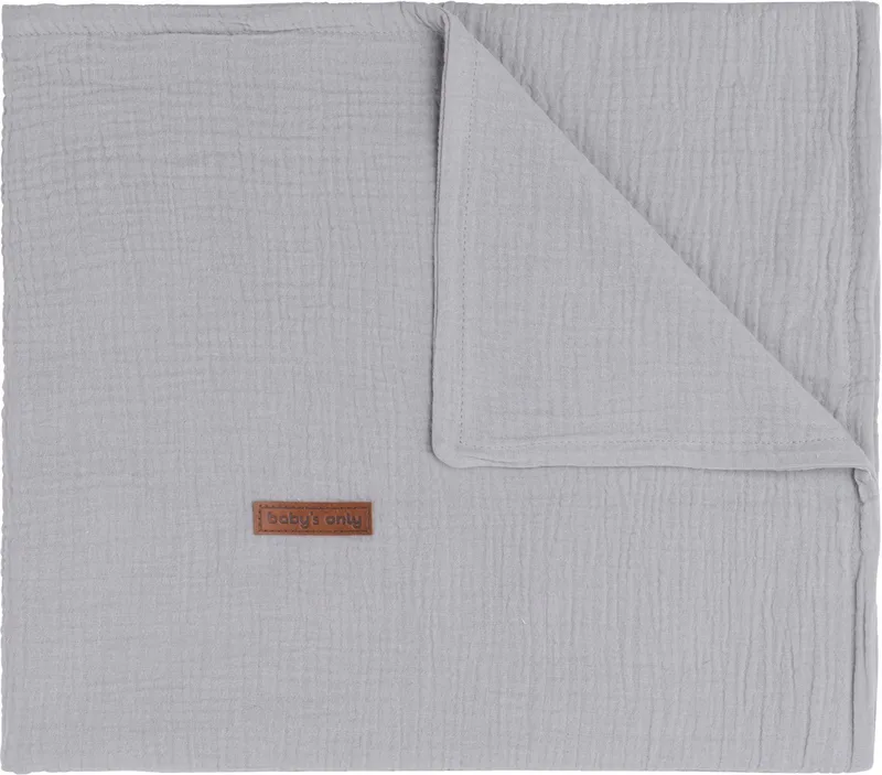 Wiegdeken - Baby deken Breeze - Dekentje voor jongens en meisjes - 0.6 TOG - 70x95 cm - 100% katoen by Baby's Only in Grey – product photo