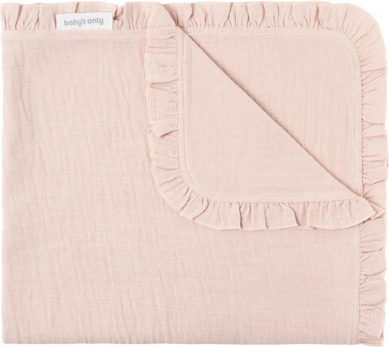 Wiegdeken - Baby deken Calm - Deken voor in de wieg of co-sleeper - Dekentje voor meisjes - 0.6 TOG - Lente & zomer deken - 70x95 cm - 100% katoen by Baby's Only in Oud Roze – product photo